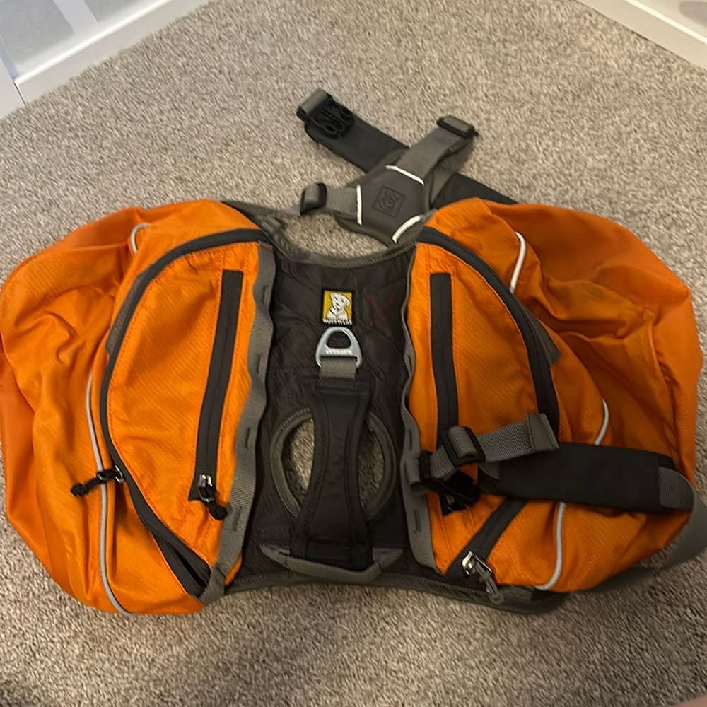 Ruffwear Dog Harness Backpack Small in Orange